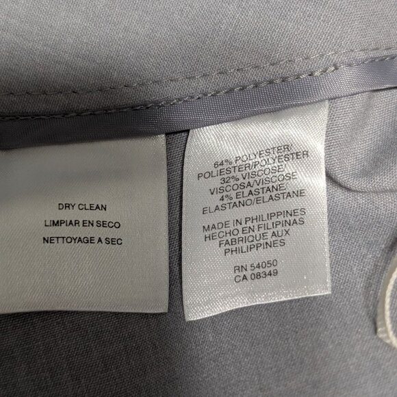 Jones New York Womens Modern Fit Stretch Pants 20W Light Gray Slim Thru Thigh - Picture 6 of 12